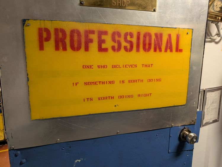 Quote: "Professional - one who believes that if something is worth doing, it's worth doing right."